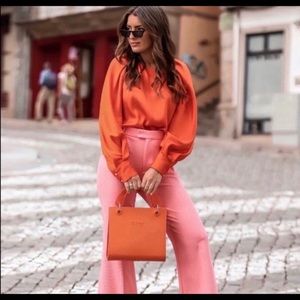 Zara Voluminous Orange blouse